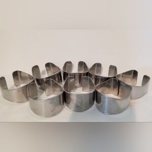 Napkin‎ Rings Letter "G" Set Of 8 Stainless Steel Vintage By Custom Craft